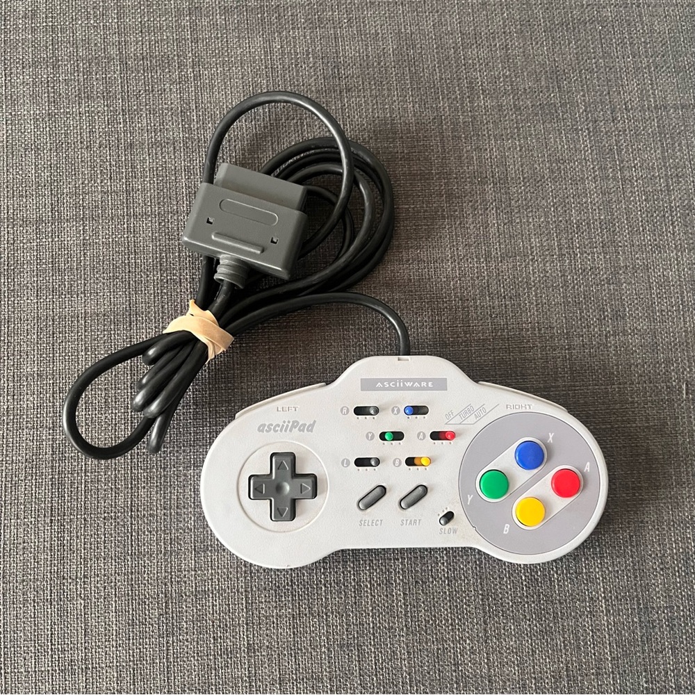 Asciiware Ascii Pad‎ Turbo Controller Super NES Nintendo SNES Vintage Retro